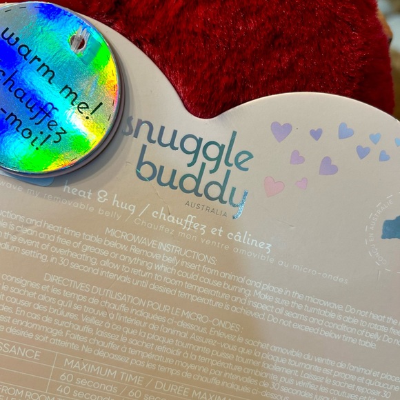 New! Snuggle Buddy Heat N Hug Red Plush Heart SO SOFT - Picture 2 of 5
